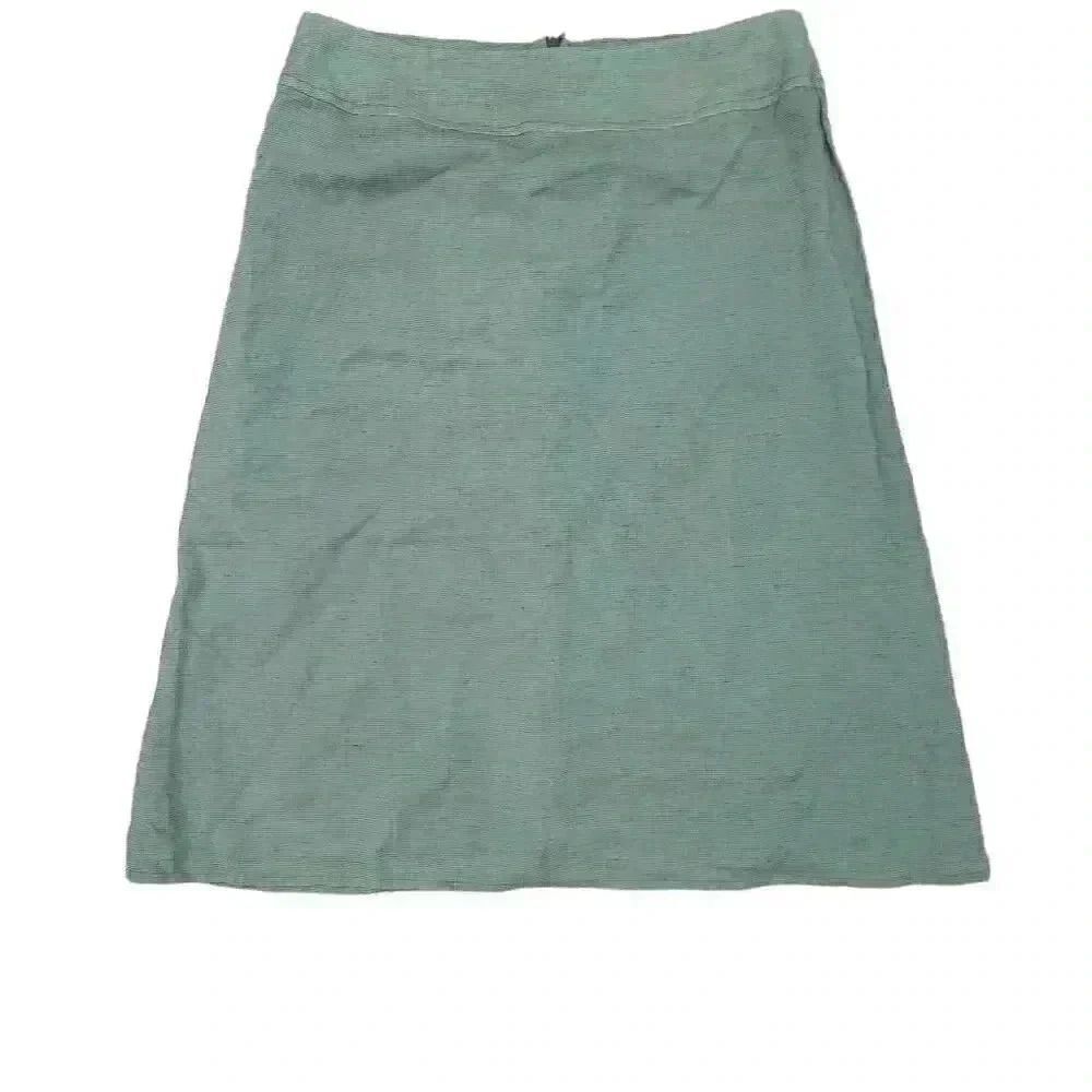 William Riera Women's Teal Viscose A-Line Lined Skirt NEW